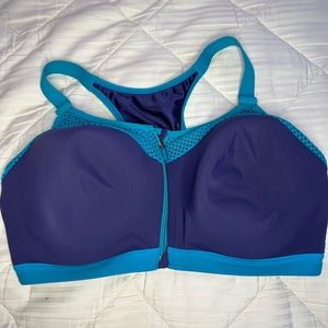 Wacoal purple and blue sports bra